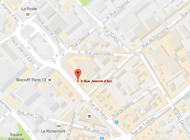 Dentistes Paris 13 : Plan d'accès